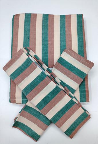 BEDSHEET STRIPE 90X108 2 PILLOW COVER